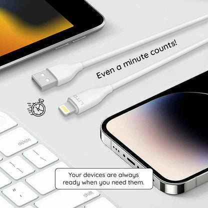 Кабел за данни и зареждане USB-A - Lightning Lito LD03L, 18W, 1m, Бял