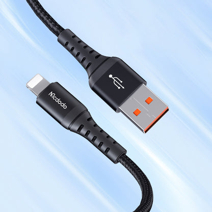 Кабел за данни и зареждане USB-A - Lightning McDodo CA-2261, 18W, 1m, Черен