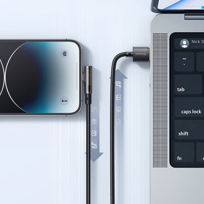Кабел за данни и зареждане USB-A - Lightning McDodo CA-3510 Angled, 18W, 1.2m, Черен