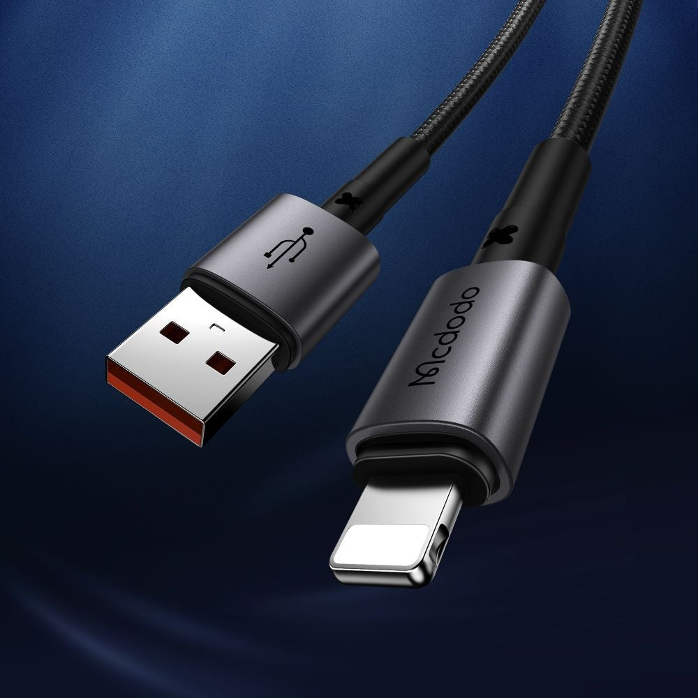 Кабел за данни и зареждане USB-A - Lightning McDodo CA-3580, 18W, 1.2m, Черен