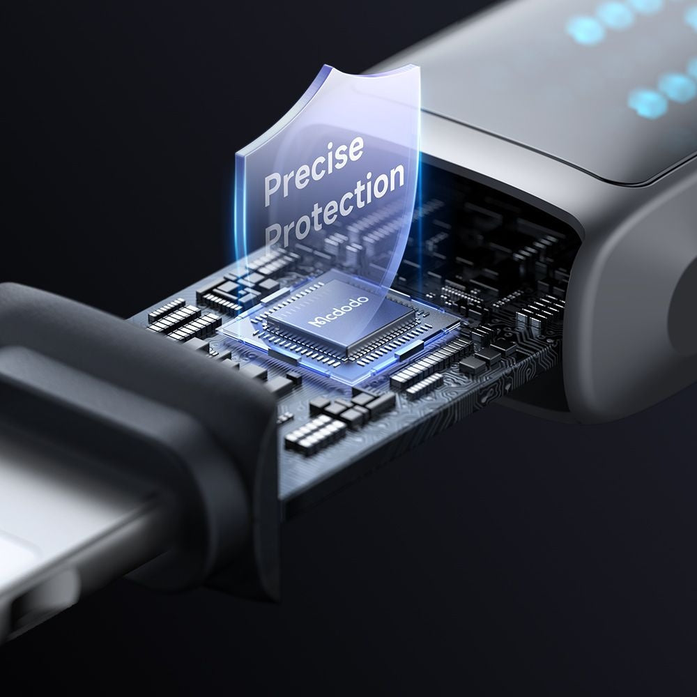 USB-A to Lightning McDodo CA-5250 Display Data and Charging Cable, 18W, 1.2m, Black