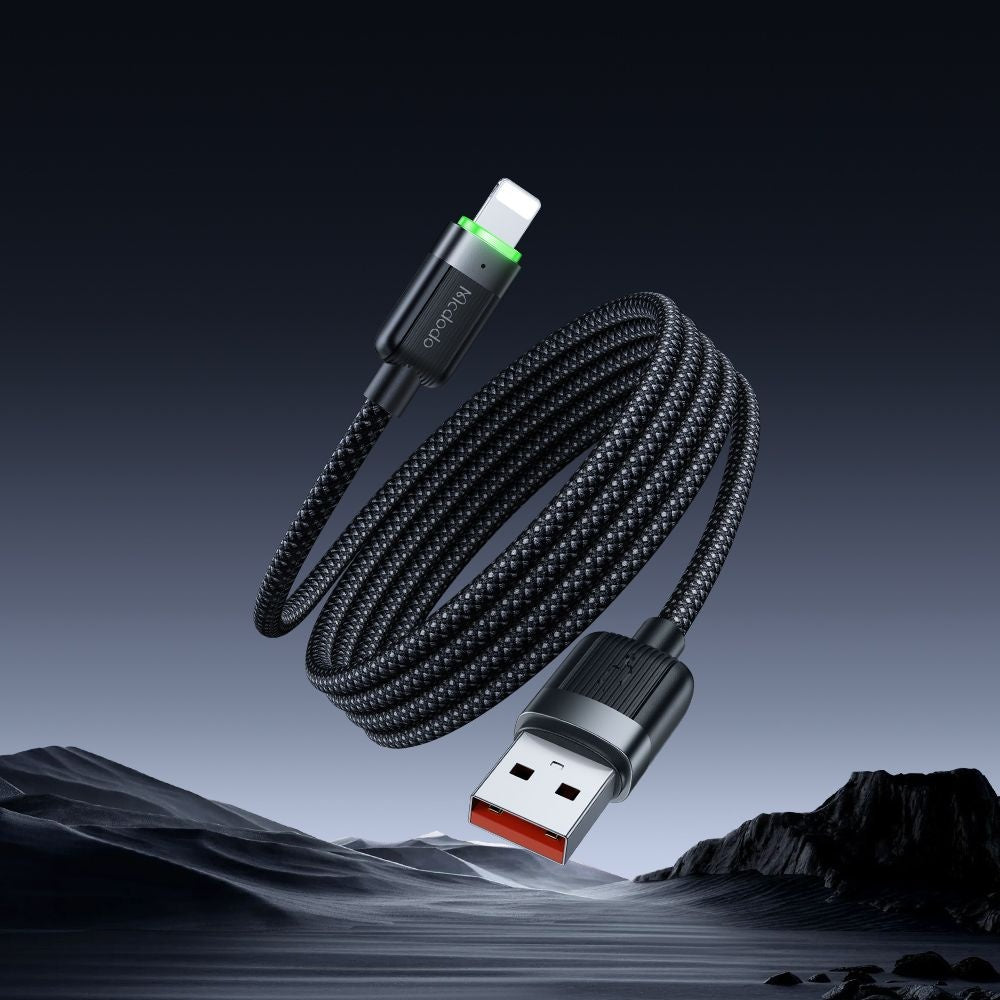 Кабел за данни и зареждане USB-A - Lightning McDodo CA-6000 Self Winding, 18W, 1.2m, Черен