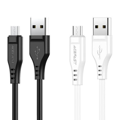 Кабел за данни и зареждане USB-A - microUSB Acefast C3-09, 18W, 1.2m, Бял