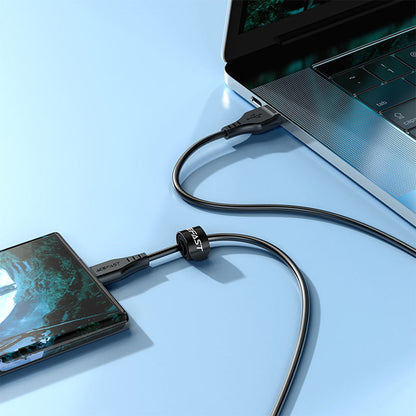 Кабел за данни и зареждане USB-A - microUSB Acefast C3-09, 18W, 1.2m, Бял