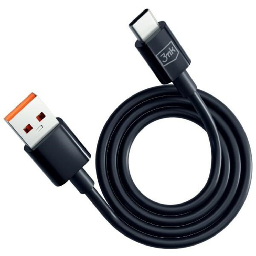 Кабел за данни и зареждане USB-A - USB-C 3MK Hyper, 18W, 1.2m, Черен