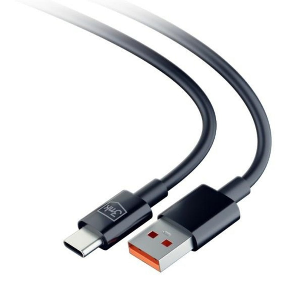 Кабел за данни и зареждане USB-A - USB-C 3MK Hyper, 18W, 1.2m, Черен