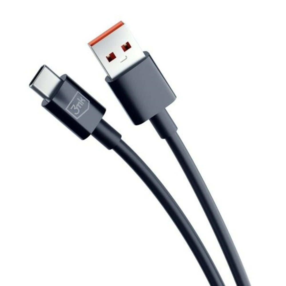 Кабел за данни и зареждане USB-A - USB-C 3MK Hyper, 18W, 1.2m, Черен