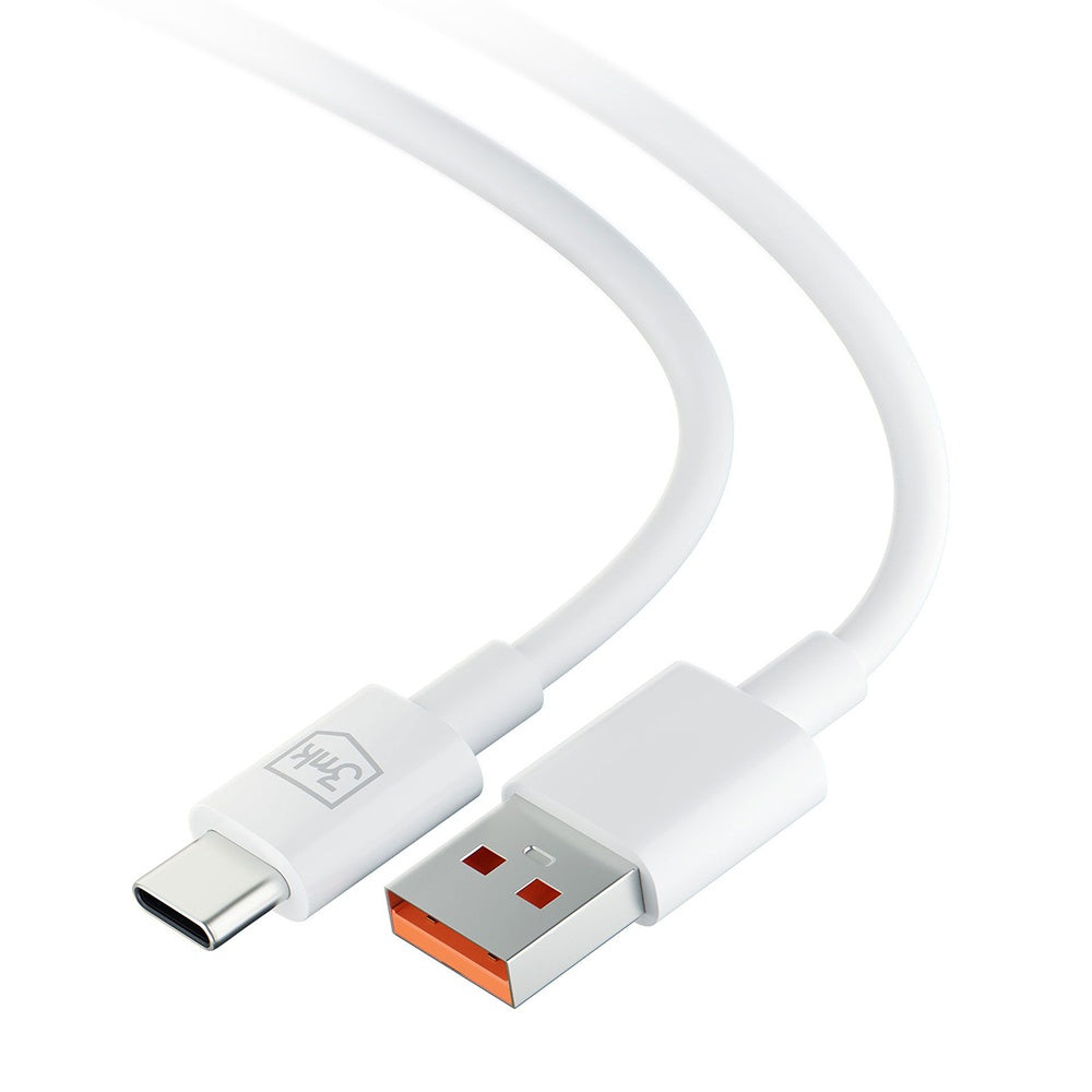 Кабел за данни и зареждане USB-A - USB-C 3MK Hyper, 60W, 1.2m, Бял