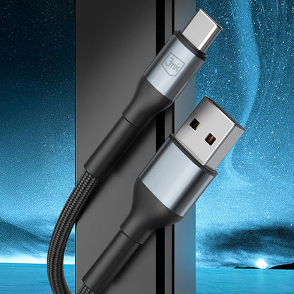 Кабел за данни и зареждане USB-A - USB-C 3MK Hyper N, 18W, 1m, Черен