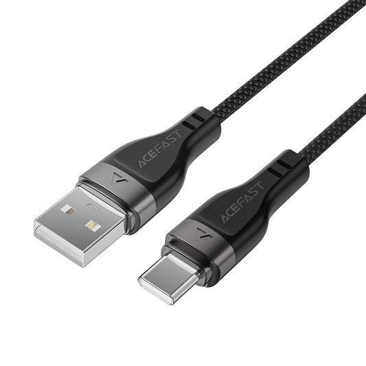 Кабел за данни и зареждане USB-A - USB-C Acefast C11-04, 18W, 1.2m, Черен