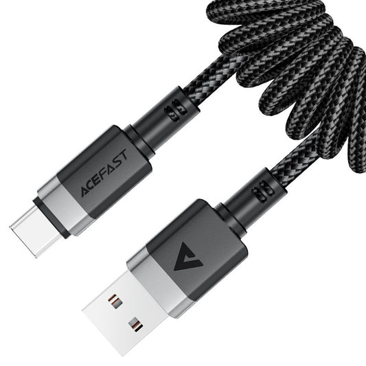 Кабел за данни и зареждане USB-A - USB-C Acefast C14-04, 18W, 1.2m, Черен