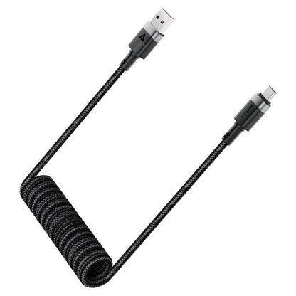 Кабел за данни и зареждане USB-A - USB-C Acefast C14-04, 18W, 1.2m, Черен