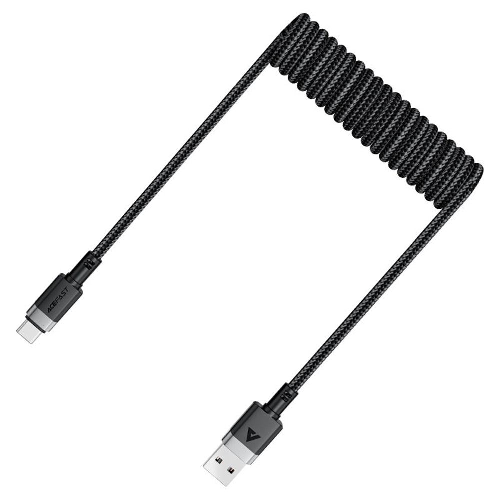 Кабел за данни и зареждане USB-A - USB-C Acefast C14-04, 18W, 1.2m, Черен