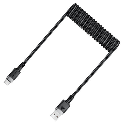 Кабел за данни и зареждане USB-A - USB-C Acefast C14-04, 18W, 1.2m, Черен
