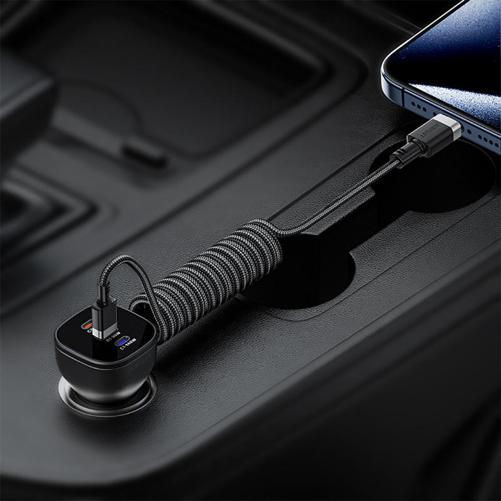 Кабел за данни и зареждане USB-A - USB-C Acefast C14-04, 18W, 1.2m, Черен