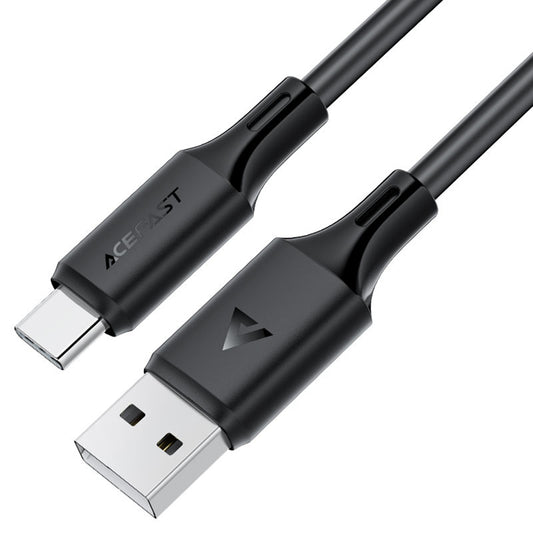 Кабел за данни и зареждане USB-A - USB-C Acefast C17-04, 18W, 1.2m, Черен