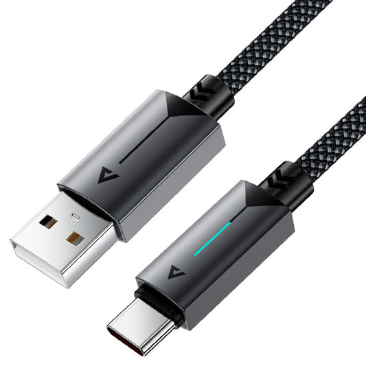 Кабел за данни и зареждане USB-A - USB-C Acefast C19-04, 18W, 1.2m, Черен