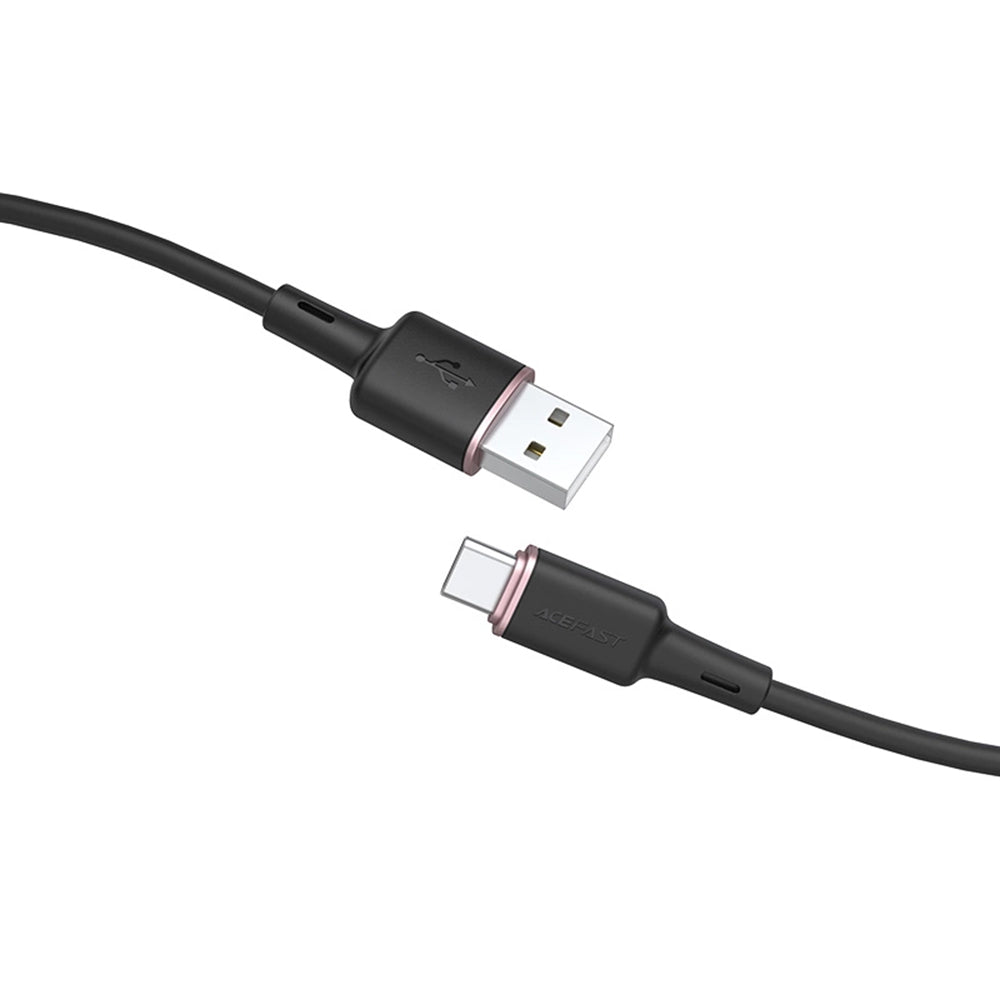 Кабел за данни и зареждане USB-A - USB-C Acefast C2-04, 18W, 1.2m, Черен