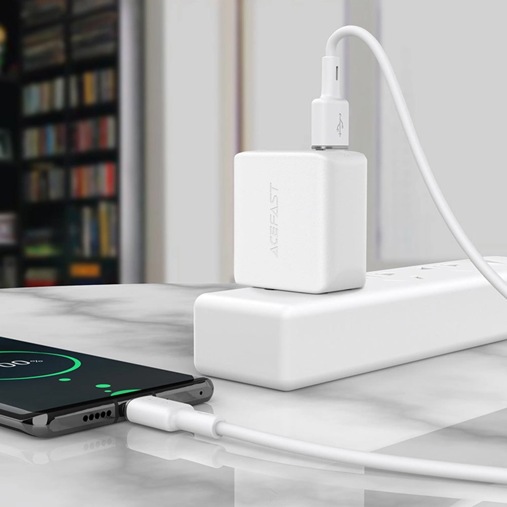 Кабел за данни и зареждане USB-A - USB-C Acefast C2-04, 18W, 1.2m, Черен