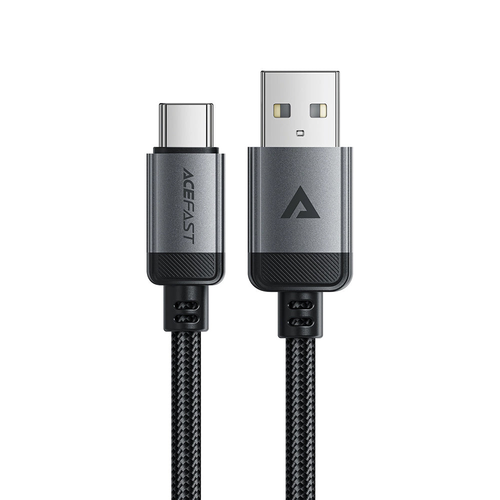 USB-A to USB-C Data and Charging Cable Acefast C20-04, 18W, 1.2m, Black