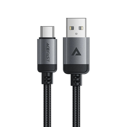 Кабел за данни и зареждане USB-A - USB-C Acefast C20-04, 18W, 1.2m, Черен