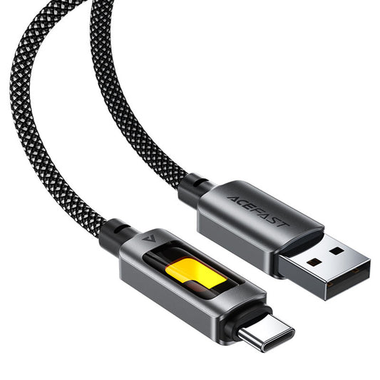 Кабел за данни и зареждане USB-A - USB-C Acefast C21-04, 18W, 1.2m, Черен