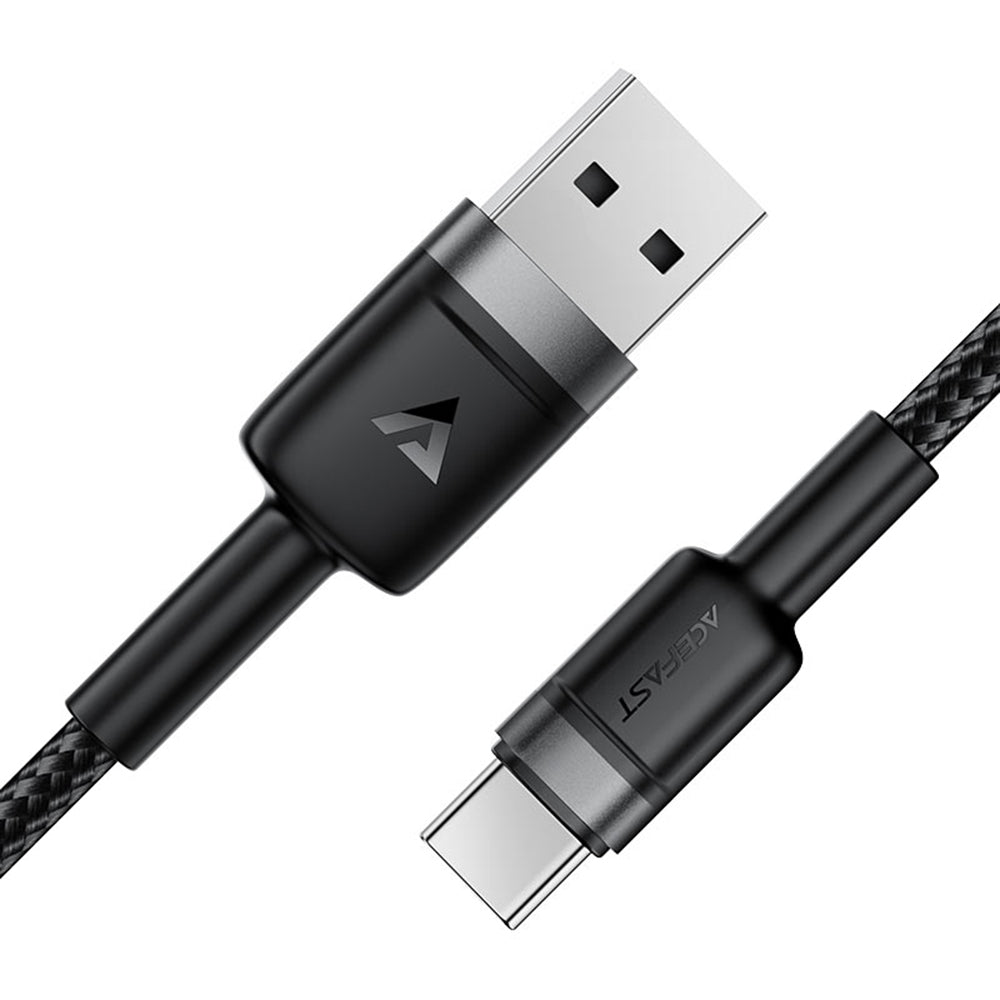 Кабел за данни и зареждане USB-A - USB-C Acefast C22-04, 18W, 1.2m, Черен