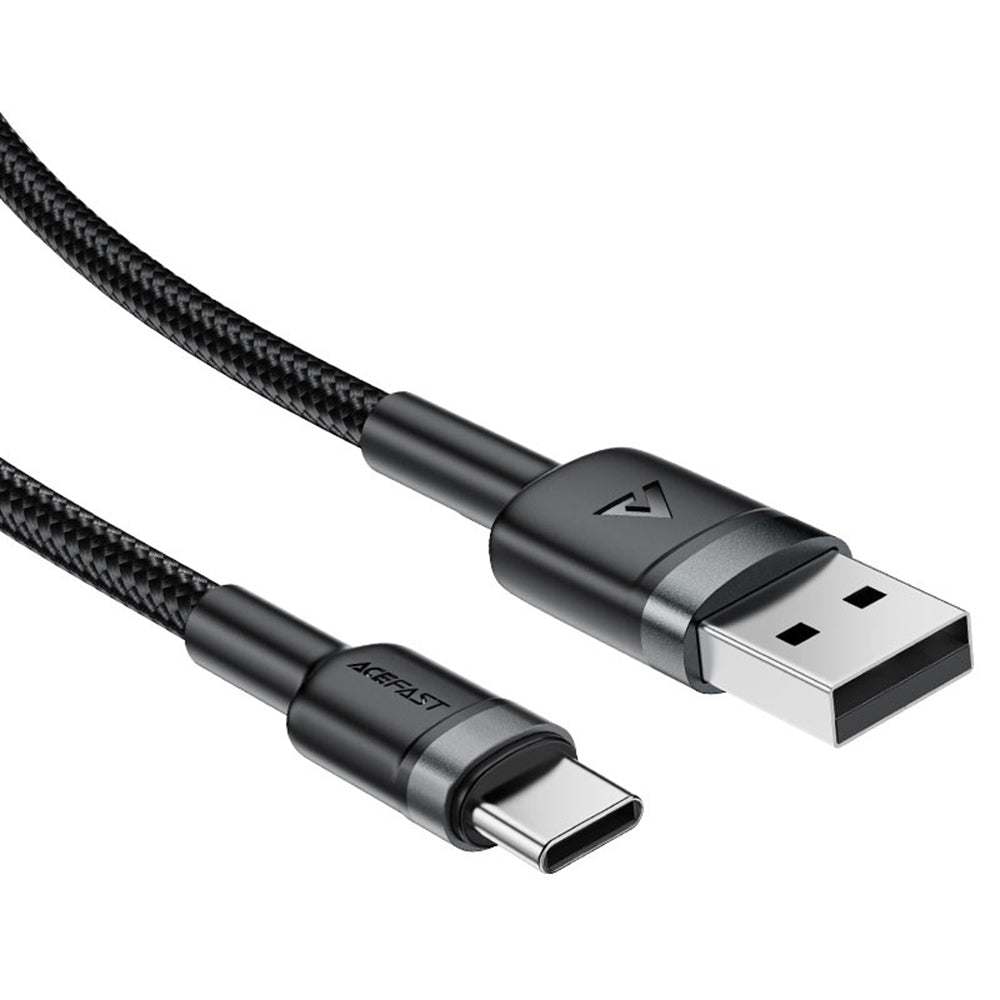 Кабел за данни и зареждане USB-A - USB-C Acefast C22-04, 18W, 1.2m, Черен