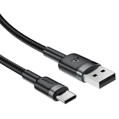Кабел за данни и зареждане USB-A - USB-C Acefast C22-04, 18W, 1.2m, Черен