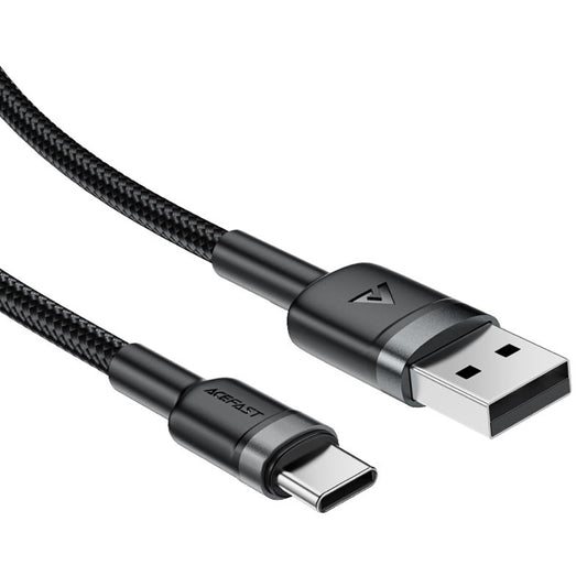 Кабел за данни и зареждане USB-A - USB-C Acefast C22-04, 18W, 1.2m, Черен