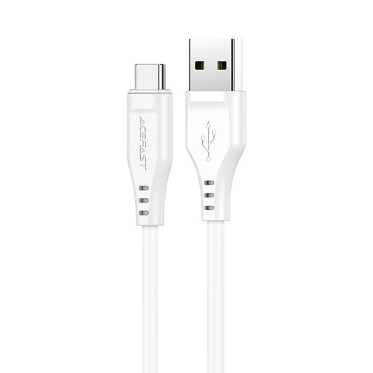Кабел за данни и зареждане USB-A - USB-C Acefast C3-03, 60W, 1.2m, Бял