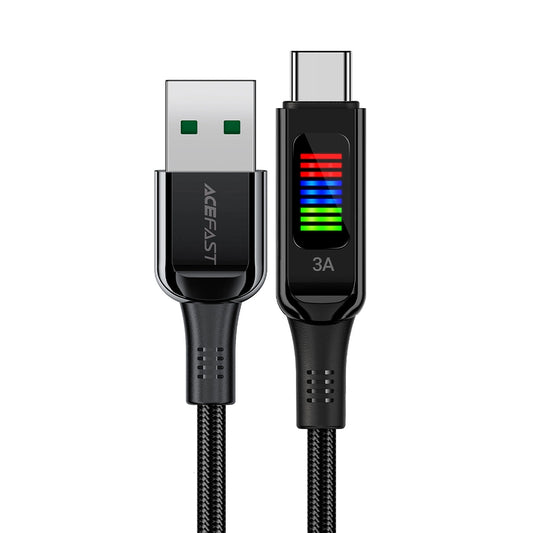 Кабел за данни и зареждане USB-A - USB-C Acefast C7-04, 18W, 1.2m, Черен