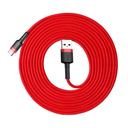 Baseus Cafule USB-A to USB-C Data and Charging Cable, 18W, 3m, Red CATKLF-U09