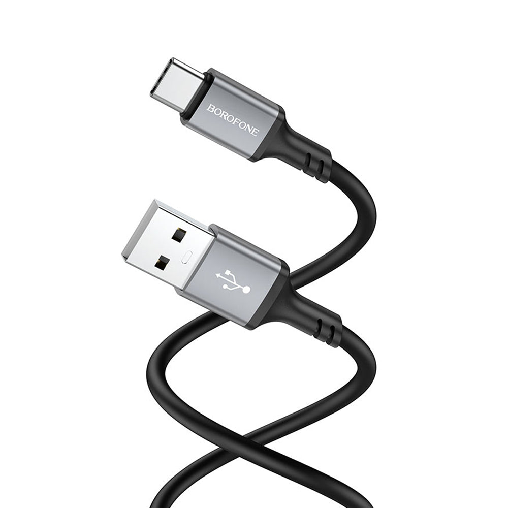 Кабел за данни и зареждане USB-A - USB-C Borofone BX83, 18W, 1m, Черен