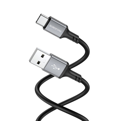 Кабел за данни и зареждане USB-A - USB-C Borofone BX83, 18W, 1m, Черен