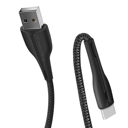 Кабел за данни и зареждане USB-A - USB-C ColorWay CW-CBUC034, 18W, 1m, Черен