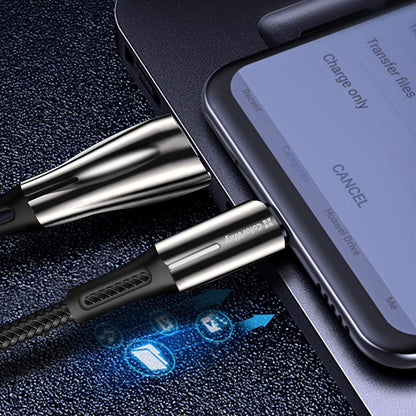 Кабел за данни и зареждане USB-A - USB-C ColorWay CW-CBUC035, 18W, 1m, Черен