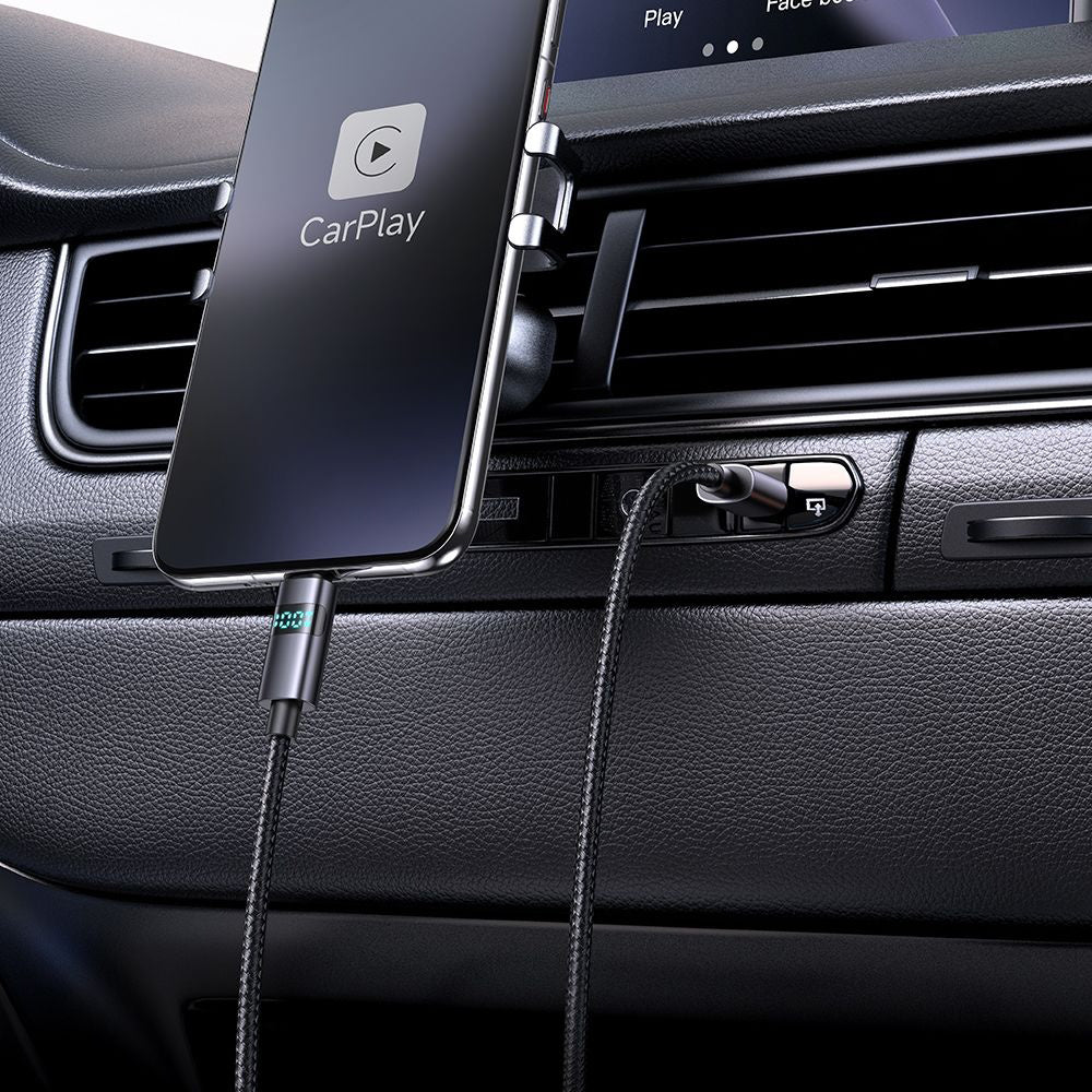 Кабел за данни и зареждане USB-A - USB-C McDodo CA-6520 Display, 100W, 1.2m, Черен