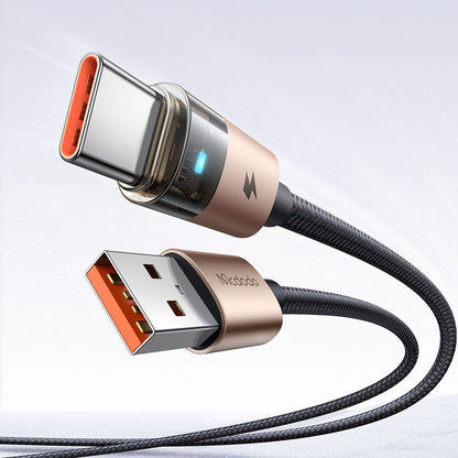 Кабел за данни и зареждане USB-A - USB-C McDodo CA-6891, 66W, 1.2m, Златист