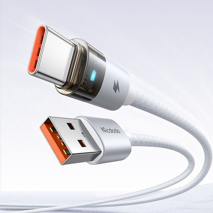 Кабел за данни и зареждане USB-A - USB-C McDodo CA-6892, 66W, 1.2m, Бял