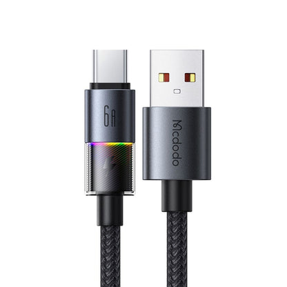 Кабел за данни и зареждане USB-A - USB-C McDodo CA-8180 Colorful, 66W, 1.2m, Черен