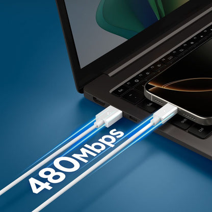 Кабел за данни и зареждане USB-A - USB-C Spigen Essential, 60W, 1m, Бял