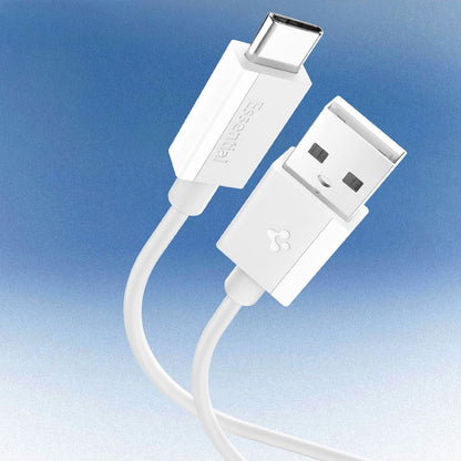 Кабел за данни и зареждане USB-A - USB-C Spigen Essential, 60W, 2m, Бял