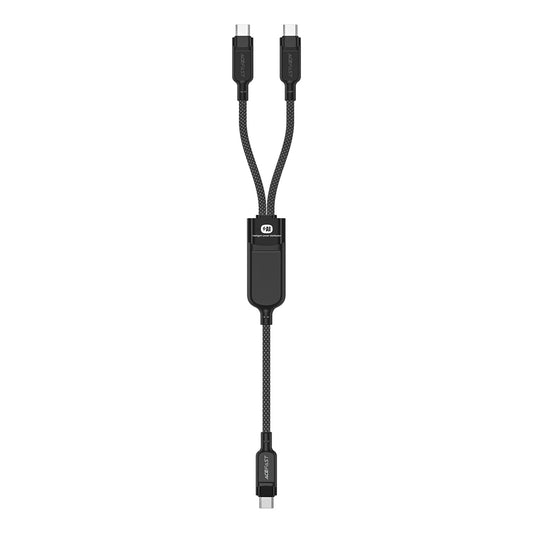 Кабел за данни и зареждане USB-C - 2 x USB-C Acefast C5-11, 100W, 1.2m, Черен