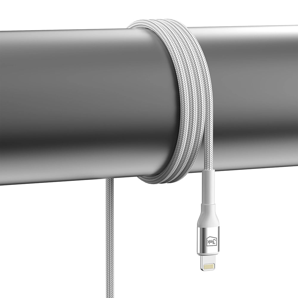 USB-C to Lightning Data and Charging Cable 3MK Hyper N, 20W, 1m, White