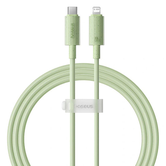 Кабел за данни и зареждане USB-C - Lightning Baseus Habitat, 20W, 2m, зелен P10360201631-01