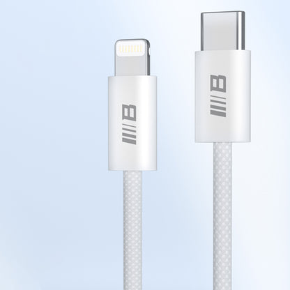 Кабел за данни и зареждане USB-C - Lightning Blueo, 20W, 1.2m, Бял