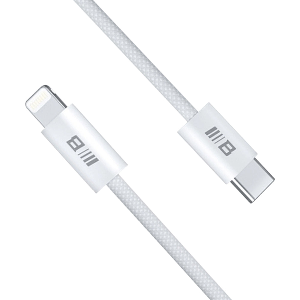 Кабел за данни и зареждане USB-C - Lightning Blueo, 20W, 2m, Бял