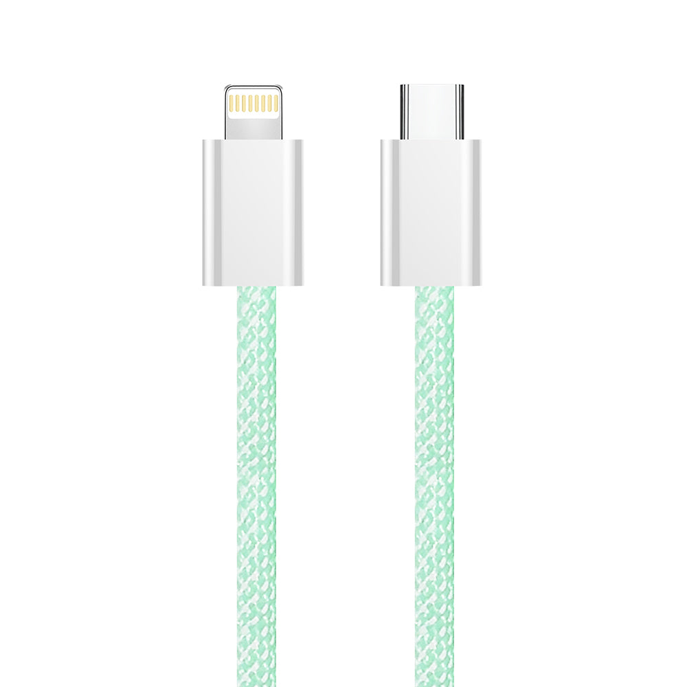 Кабел за данни и зареждане USB-C - Lightning ColorWay CW-CBPDCL061, 27W, 1m, зелен