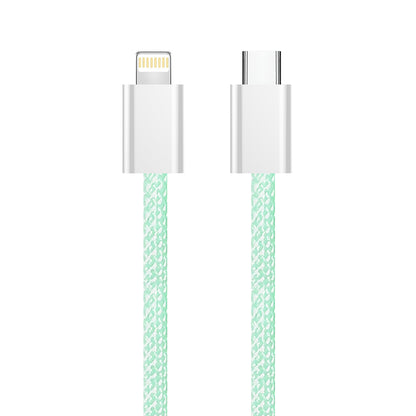Кабел за данни и зареждане USB-C - Lightning ColorWay CW-CBPDCL061, 27W, 1m, зелен